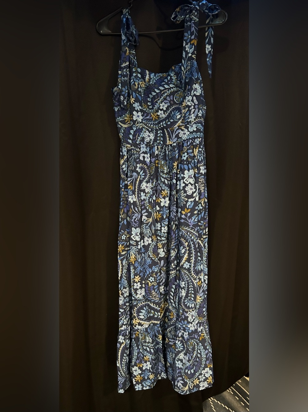 Rachel Zoe Floral Maxi Dress NWT in Blue & Black